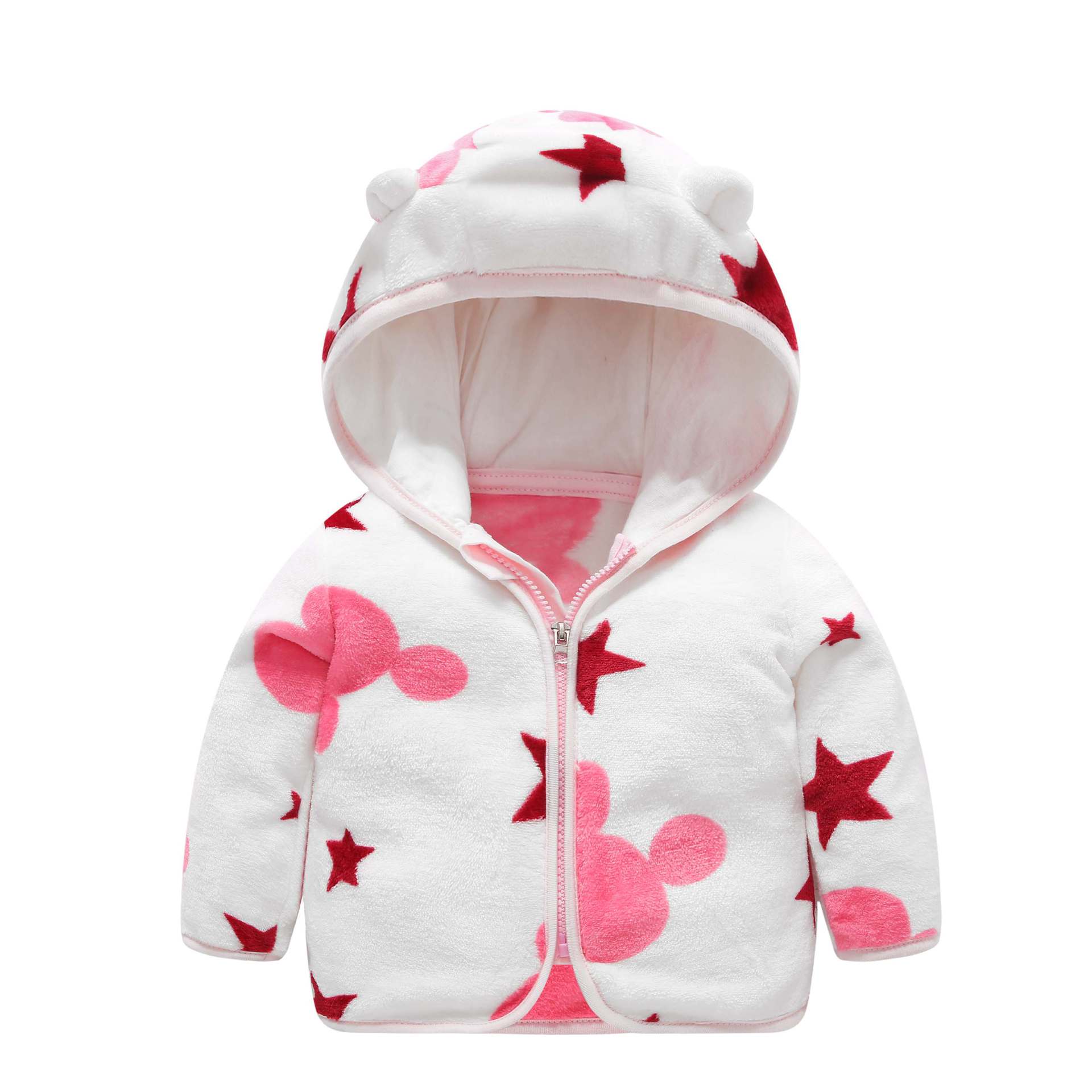 Children's Hooded Coral Fleece Padded Jacket