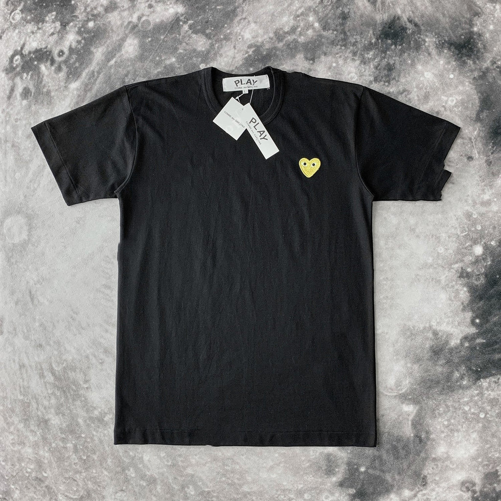 Cotton Heart Embroidered T-Shirt for Couples (Women)