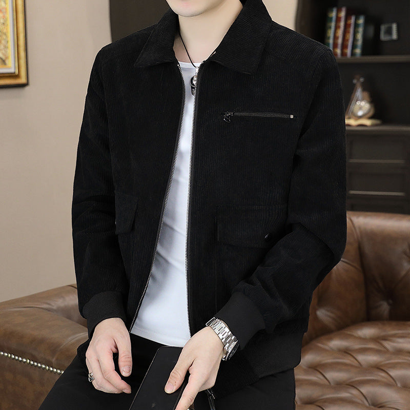 Men's Corduroy Jacket - Stylish Casual Spring/Fall Outerwear