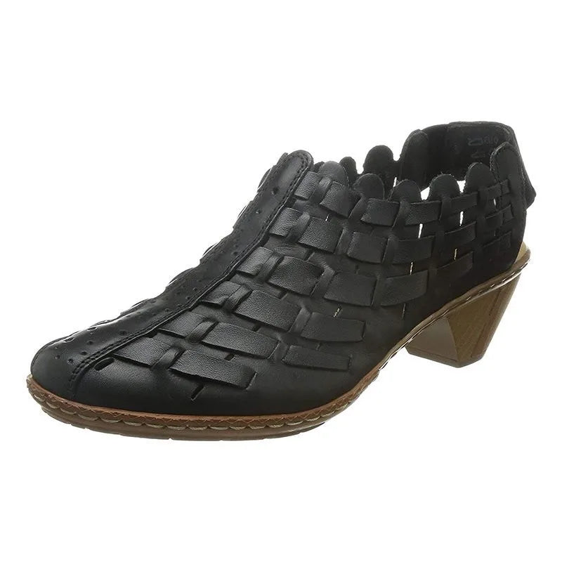 Comemore Women's Summer Sandals Pumps Spring Medium Heel 2025 Elderly Casual Ankle Boots Slip-on Shoes Summer Footwear for Woman
