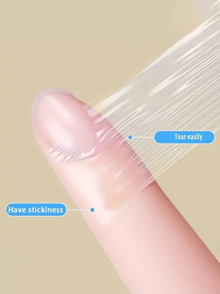 1 Roll Transparent Self-adhesive Tape Pu Material Bandage Portable Finger Protector Anti-friction Sticker For Bathing Daily Use