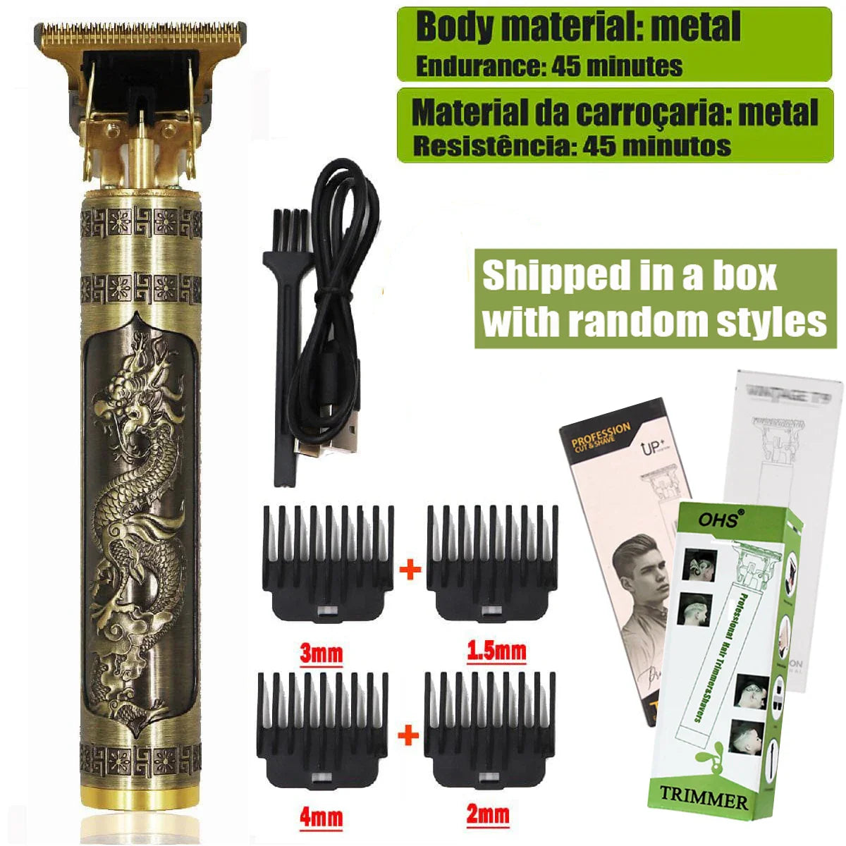 Hot Sale Vintage T9 Electric Cordless Hair Cutting Machine Professional Hair Barber Trimmer For Men Clipper Shaver Beard Lighter