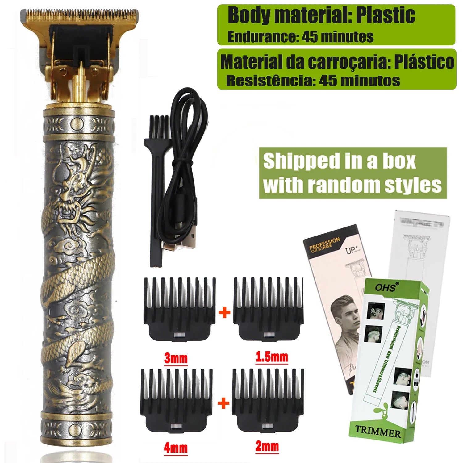 Hot Sale Vintage T9 Electric Cordless Hair Cutting Machine Professional Hair Barber Trimmer For Men Clipper Shaver Beard Lighter