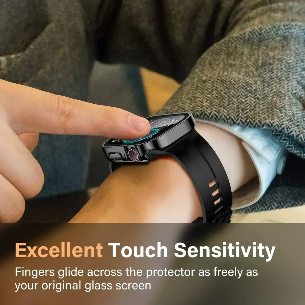 Screen Protector for Apple Watch 10 Case 46mm 42mm 45mm 44mm 41mm 40mm 44 Tempered Glass PC bumper Cover Series 7 8 9 SE 6 5 4