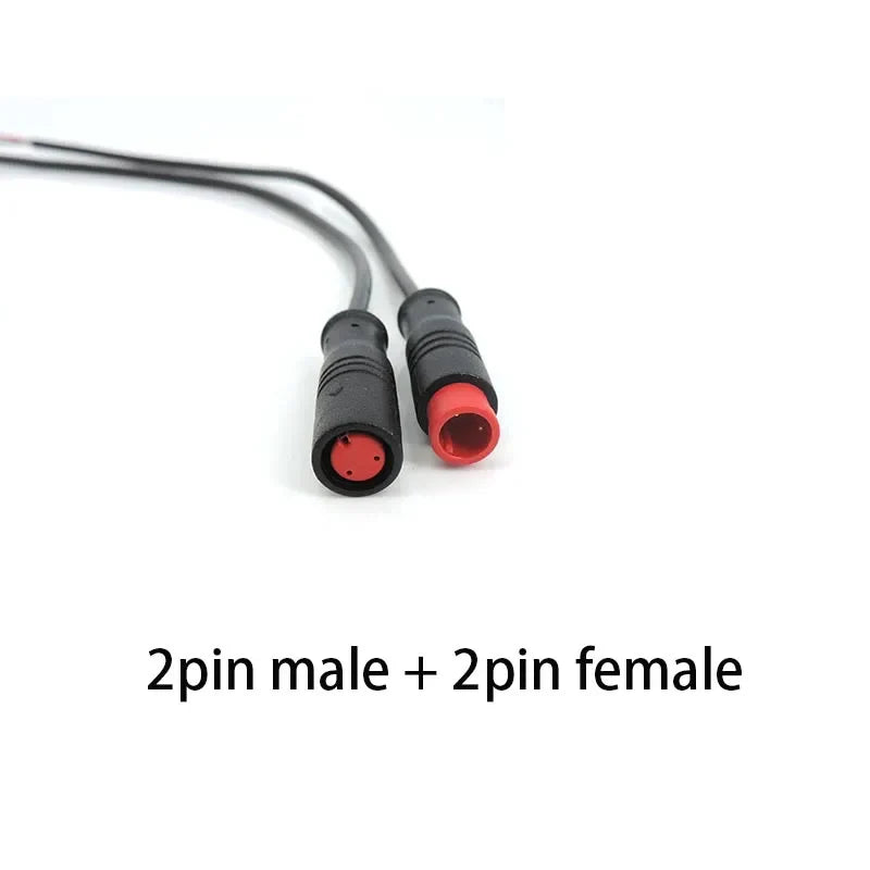 Male+Female Connector 2 3 4 5 6Pin M8 Cable Waterproof Connector For Ebike Optional Cable Ebike Accessories
