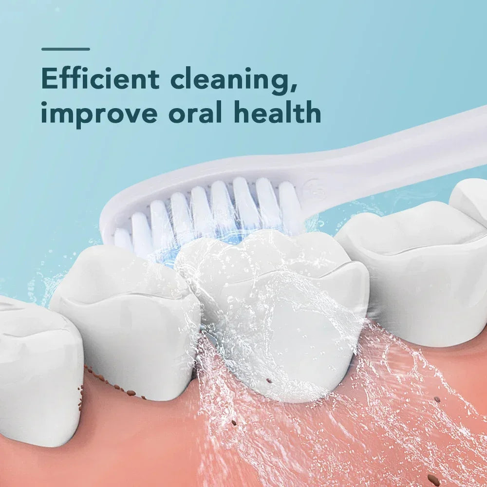 Six Modes Electric Ultrasonic Toothbrush IPX67 Home Soft Hair USB Charging Waterproof Adult Tooth Cleaner Automatic Couple Set