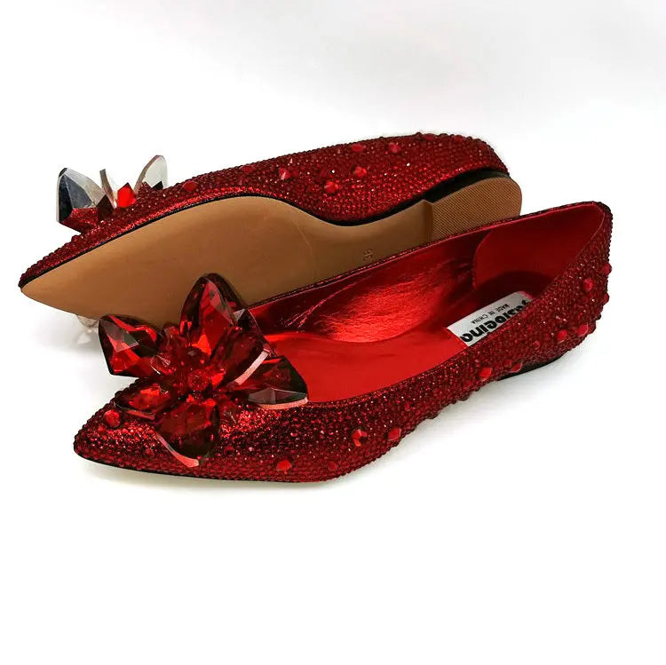 Newest Silver High Heels Wedding Women Shoes Diamond Pumps Crystal Shoes Rhinestone Pointed Toe Glitter Party