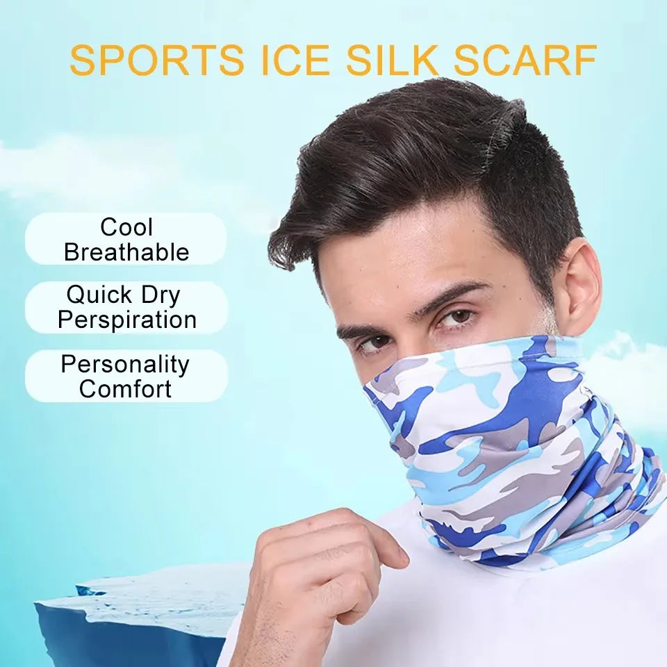 LOOGDEEL Sun Protection Bib Spring and Summer Motorcycle Neck Cover Sports Magic Bandana Riding Mask Full Face Outdoor Ice Silk