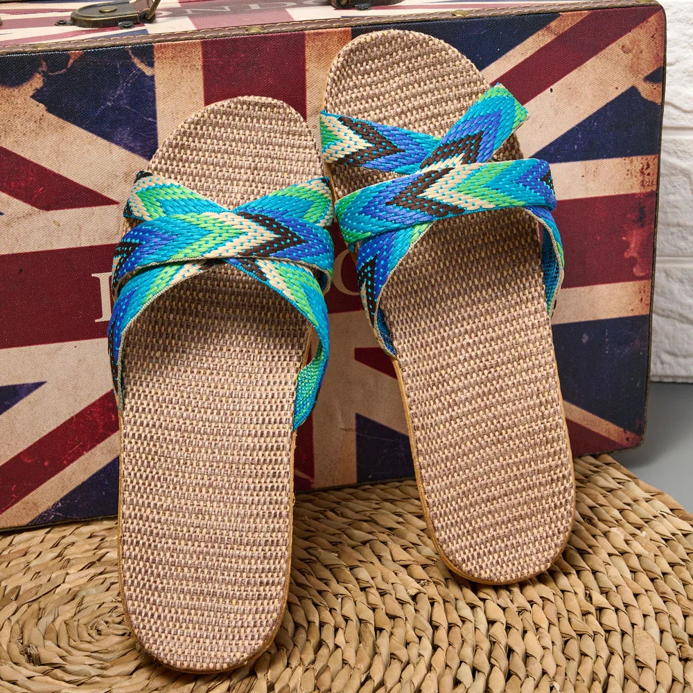 Lightweight Linen Home Slippers for All Day Comfort