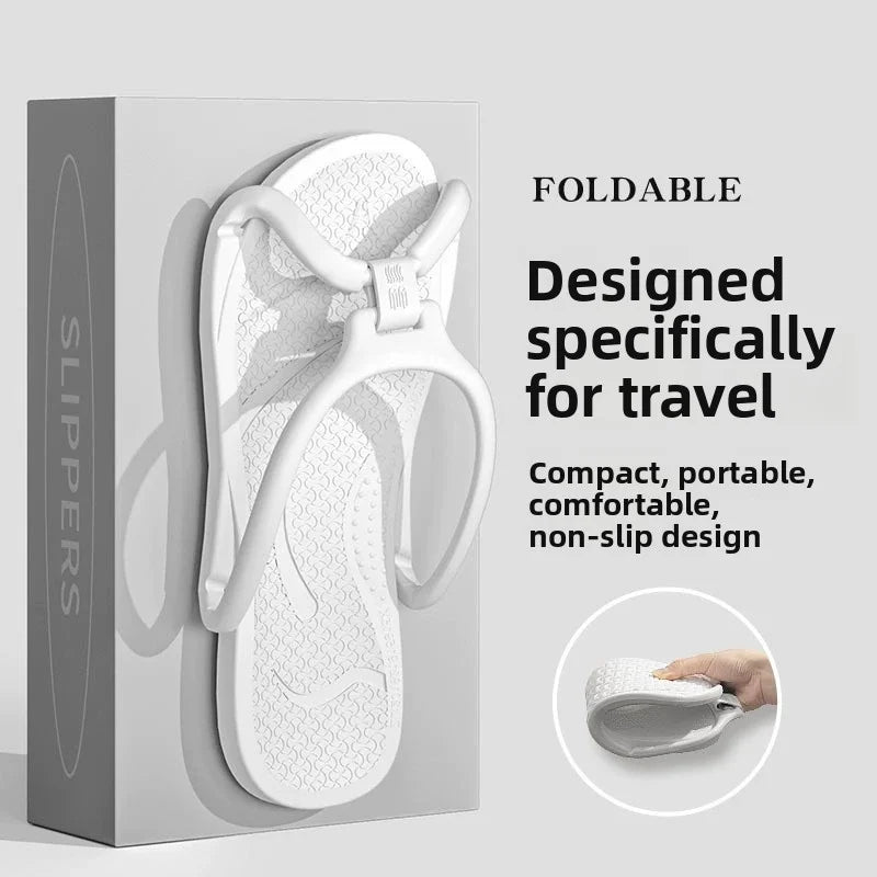Foldable Travel Flip Flops Non Slip Lightweight Portable Slippers