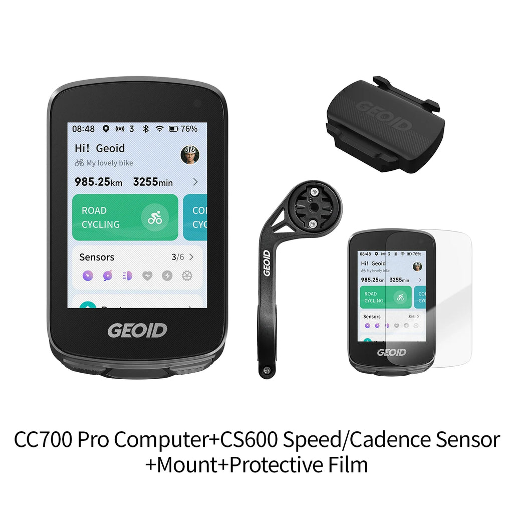 GEOID CC700 Pro Bicycle Computer 2.8-Inch Touchscreen GPS Bike Speedometer with Map Navigation for Cycling Odometer