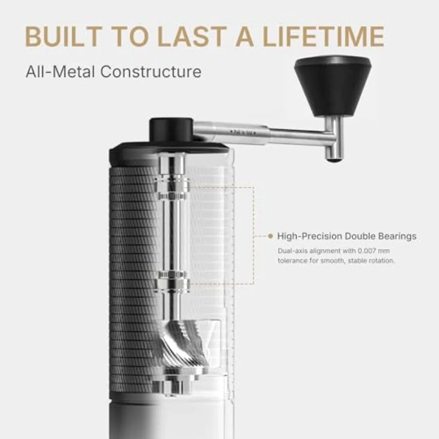 Timemore C5 PRO Manual Coffee Grinder 42mm Stainless Steel Burr 48 Adjustable Settings Hand Coffee Grinder with Foldable Handle