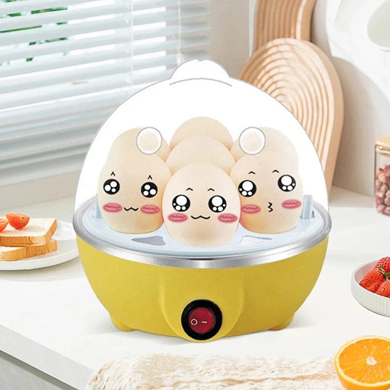 HOMEFISH Egg Cooker Automatic Power Off Home 7 Eggs Multi-Functional Steamed Egg Custard Boiled Egg Machine Breakfast Artifact