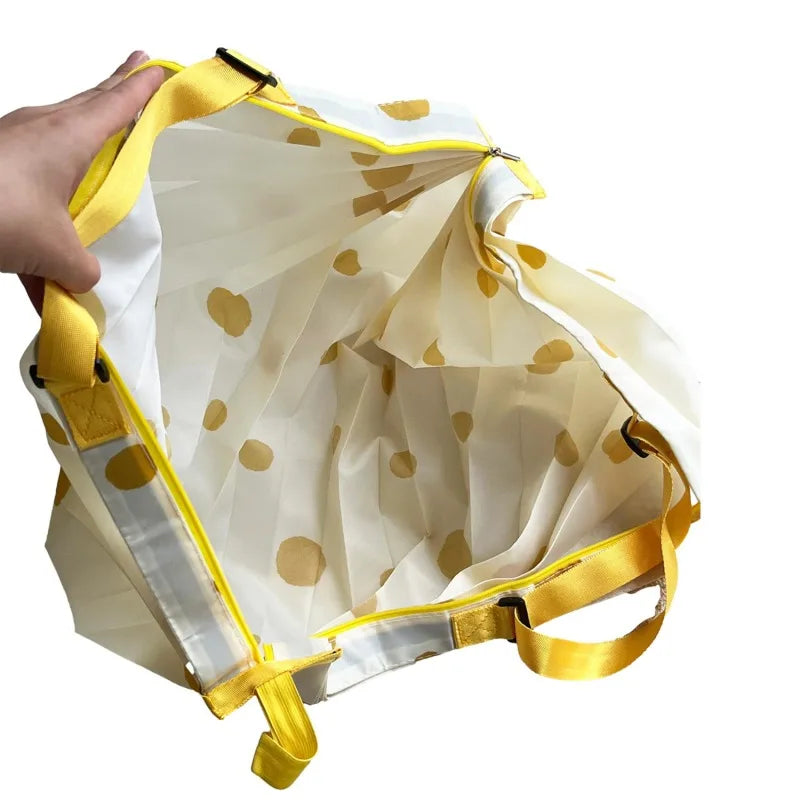 Large Foldable Shopping Bag Reusable Eco Bag Grocery Package Beach Toy Storage Bags Shoulder Cat Lemon Printing Pouch Tote Pouch