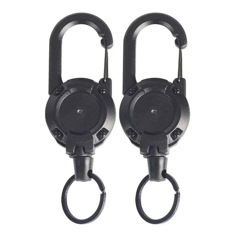 Outdoor Retractable Key Chain Mountaineering Buckle Key Chain Anti-loss Anti-theft High Rebound Easy To Pull