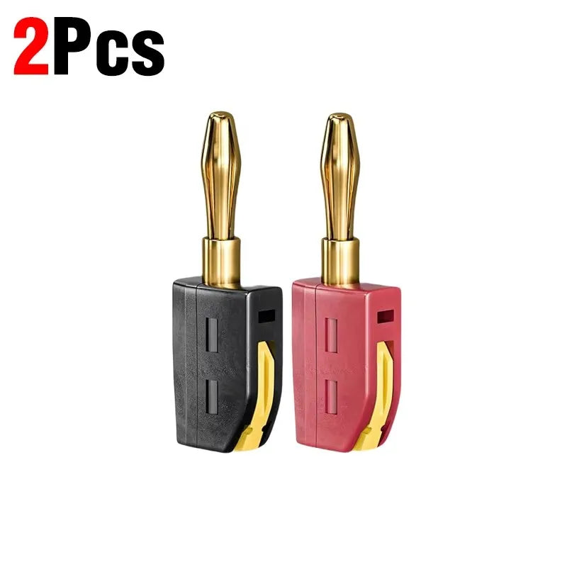 1-6PCS Portable 32A 4mm Banana Plug Solderless Quick Connect High Current Gold-Plated Connectors Audio Copper Speakers Amplifier