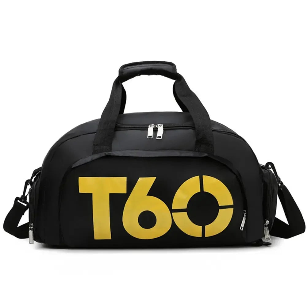 Large Capacity Gym Bag with Shoe Compartment and Wet Pocket