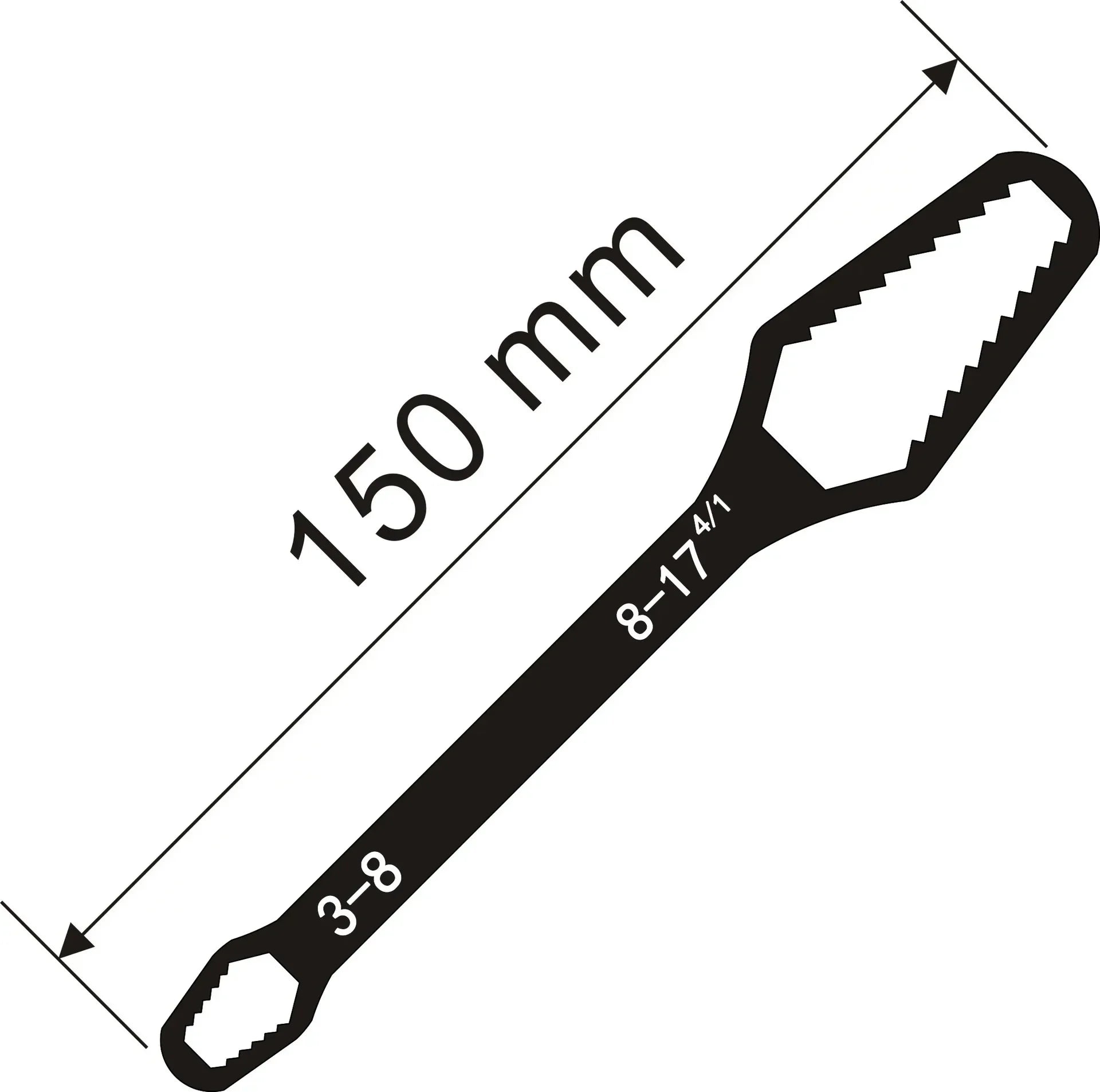 Universal Adjustable Torx Wrench 3-17mm Double-Headed Self-Tightening Glasses Wrench Board for Factory Hand Tools Spanner
