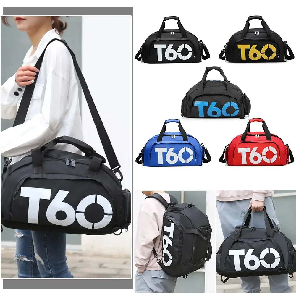 Large Capacity Gym Bag with Shoe Compartment and Wet Pocket
