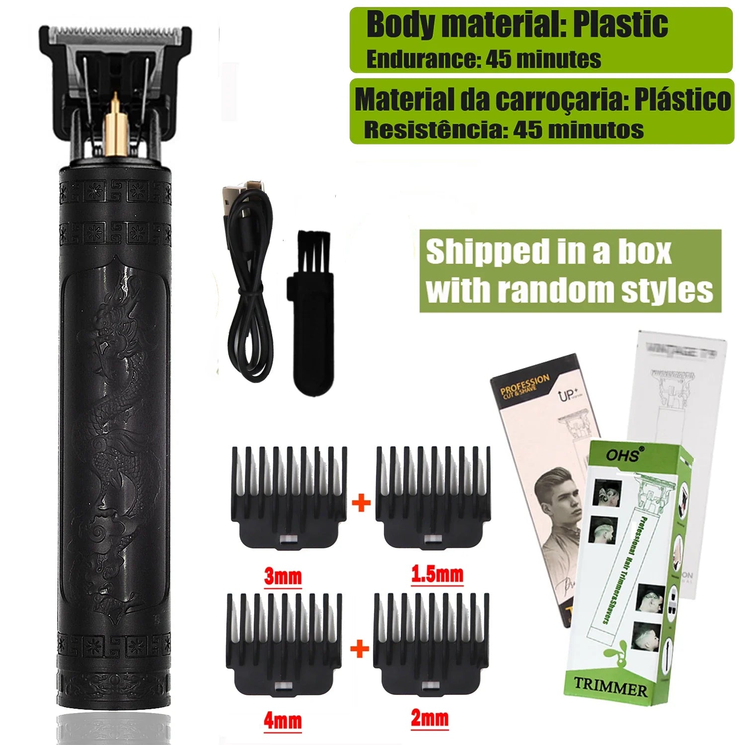 Hot Sale Vintage T9 Electric Cordless Hair Cutting Machine Professional Hair Barber Trimmer For Men Clipper Shaver Beard Lighter