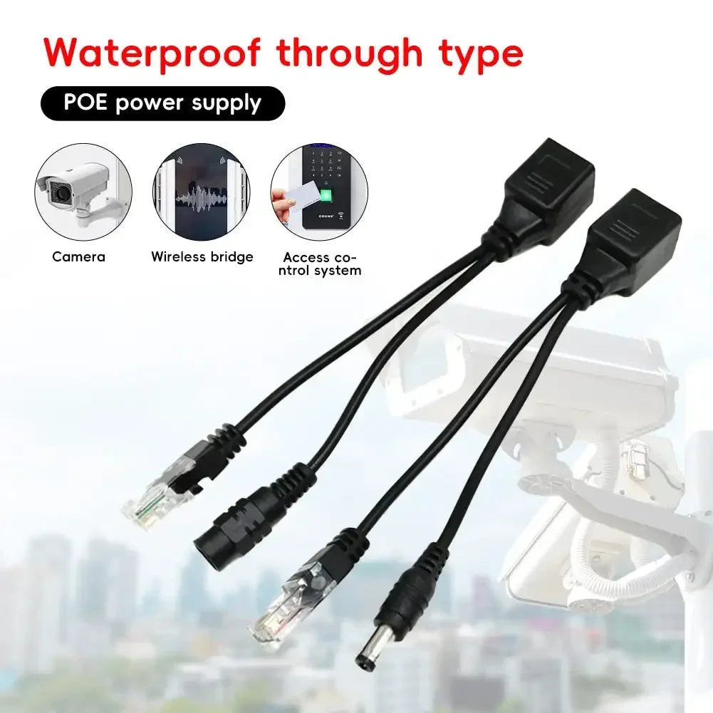 POE Cable Passive Power Over Ethernet Adapter Cable POE Splitter RJ45 Injector Power Supply Module Cables 5V 12v For IP Camea