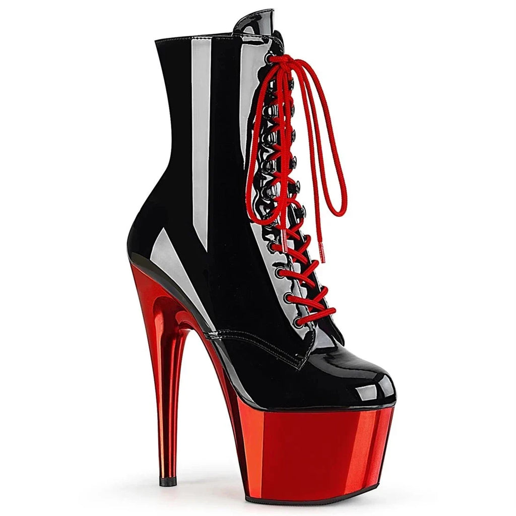 Brand Electroplated Tassels Pumps 17CM Thin High Heels Ankle Boots Pole Dance Nightclub Model Catwalk Platform Women's Shoes