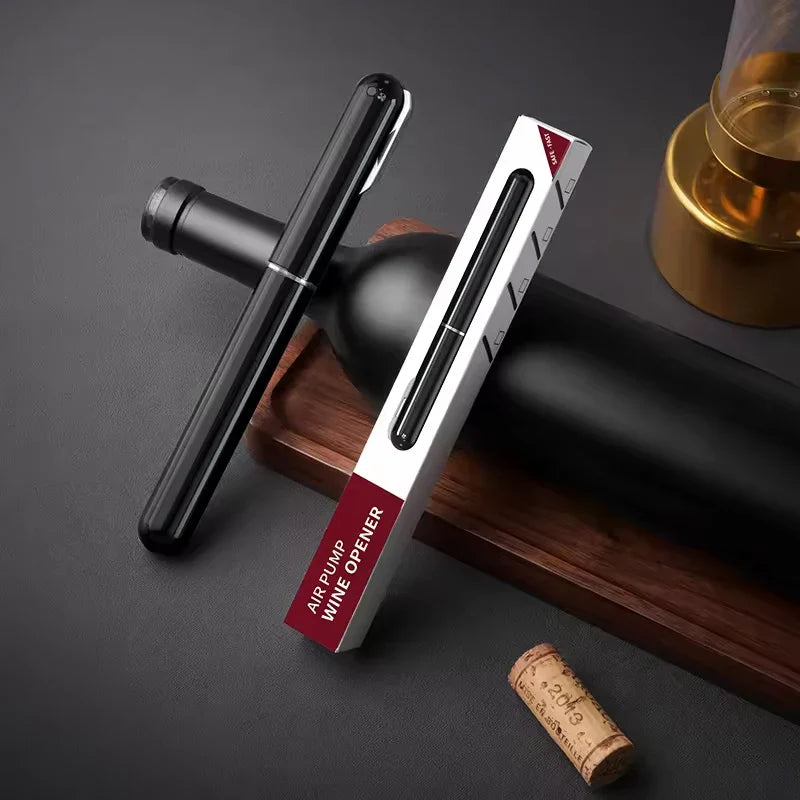 Portable Handheld 2-in-1 Air Pressure Wine Opener with Air Pump And Cork Remover Foil Cutter Compact Desktop Cicerone for Party