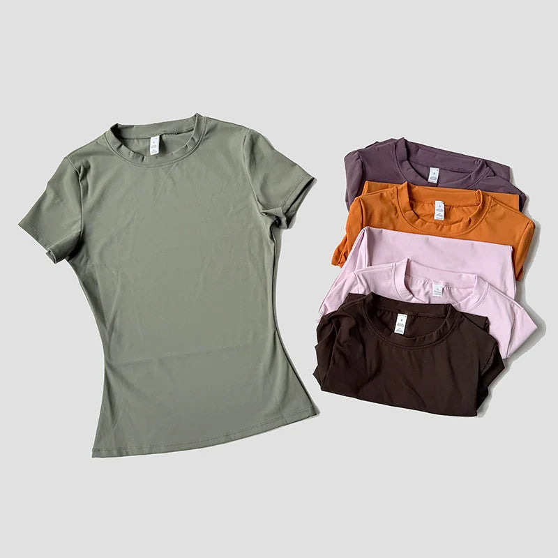 Seamless Moisture Wicking Yoga Shirt for Flexible Performance