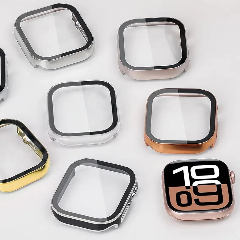 Screen Protector for Apple Watch 10 Case 46mm 42mm 45mm 44mm 41mm 40mm 44 Tempered Glass PC bumper Cover Series 7 8 9 SE 6 5 4