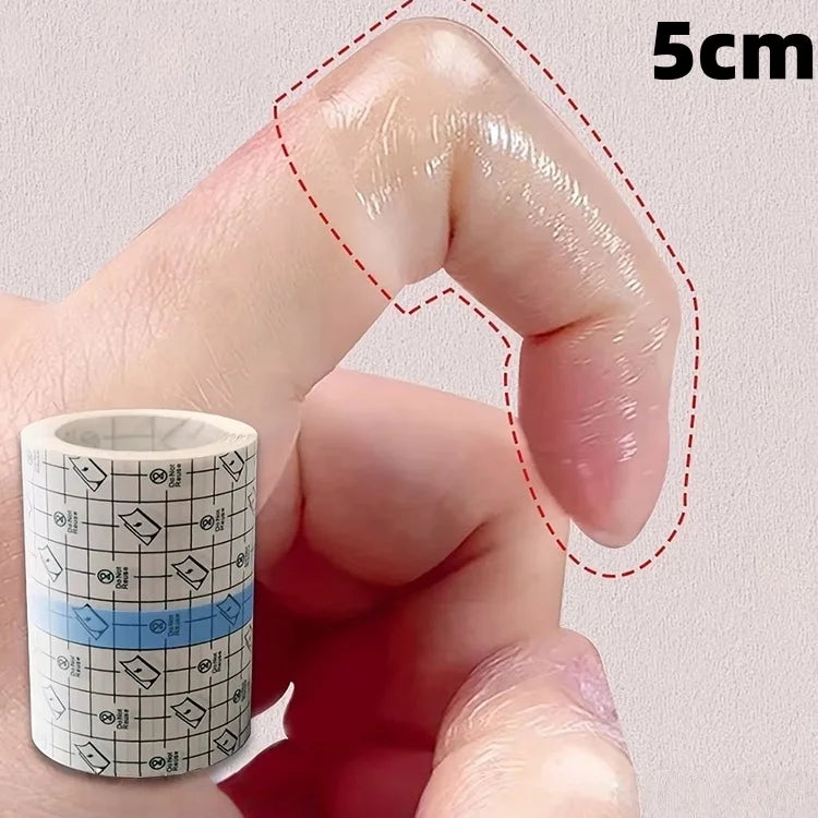 1 Roll Transparent Self-adhesive Tape Pu Material Bandage Portable Finger Protector Anti-friction Sticker For Bathing Daily Use
