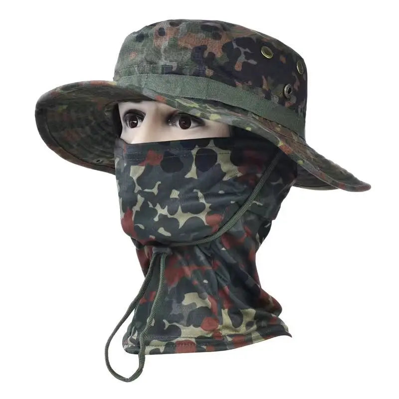 Outdoor UV Protection Boonie Hat with Face Neck Cover
