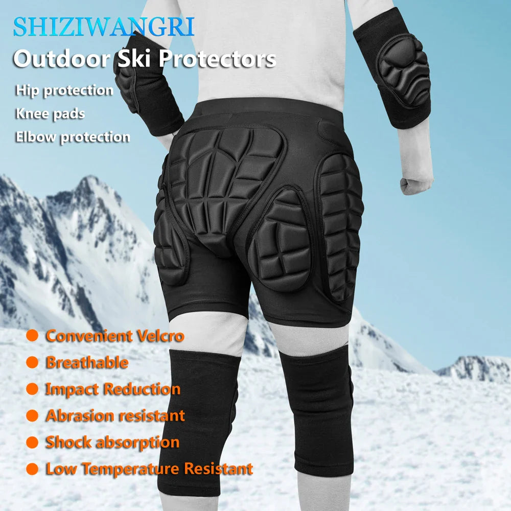 Protective Padded Shorts and Pads for Skiing and Skating