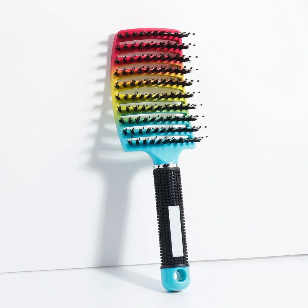 Detangling Hair Brush Bristle&Nylon Women Wet Massage Comb Curly Hairdressing Salon Styling Tools Special for real hair wigs