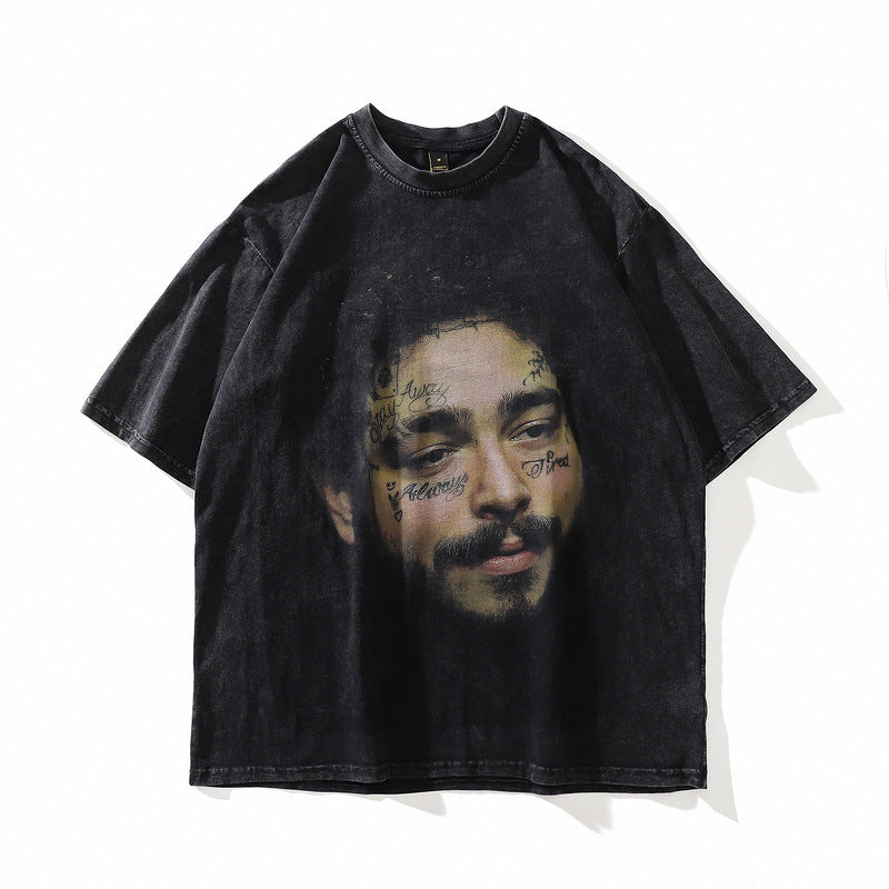 Vintage Streetwear Graffiti T-Shirt for Men