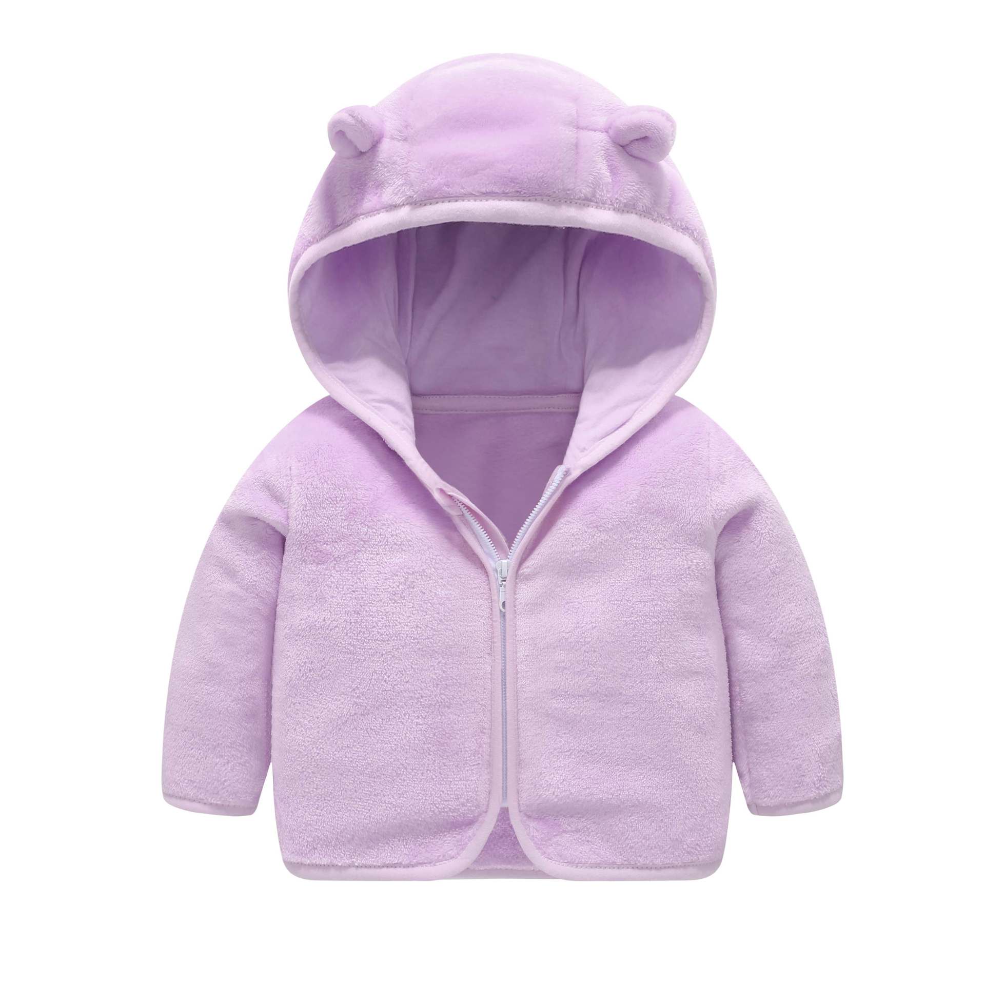 Children's Hooded Coral Fleece Padded Jacket